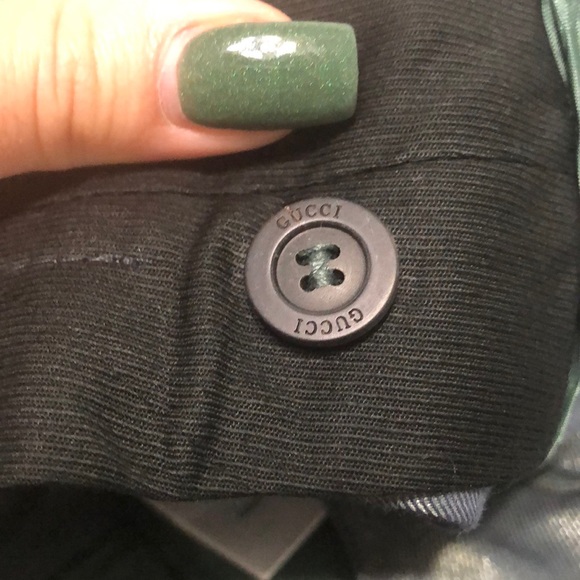 Gucci green/gold Metallic Trouser pants - Picture 11 of 13